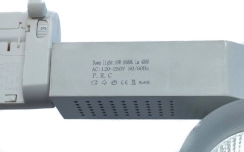 Reflektor LED lampa szynowa biała 40W 3 fazowa 4500K 4000lm kąt świecenia 30°