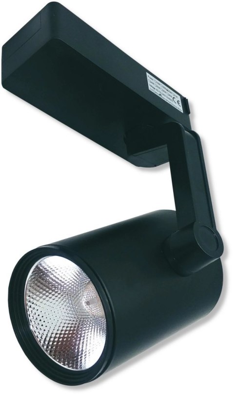 Reflektor LED lampa szynowa czarna 20W 1 fazowa 3000K 2000lm kąt świecenia 30°