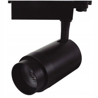 Reflektor LED lampa szynowa czarna 30W 3 fazowa 4000K 3000lm kąt świecenia 15-60°