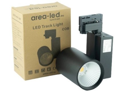Reflektor LED lampa szynowa czarna 35W 3 fazowa 4500K 3500lm kąt świecenia 35°