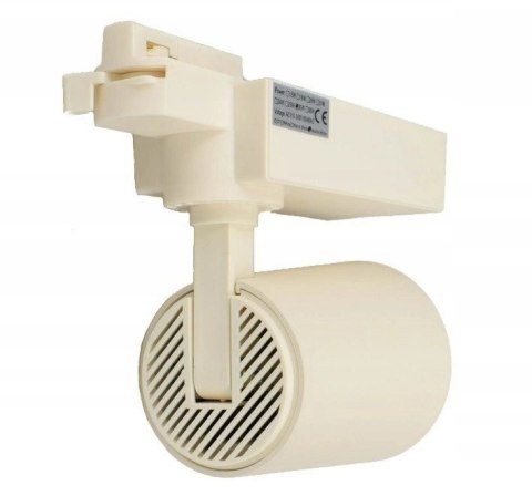 Reflektor LED lampa szynowa ecru 30W 1 fazowa 4000K 3000lm kąt świecenia 30°