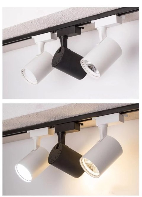 Reflektor LED szynowy lampa szynowa 30W 1 fazowa 6000K biała