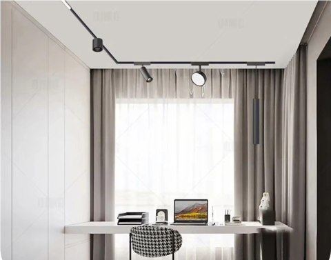 Reflektor Spot Szynowy Magnetyczny LED 24W 4000K 48V Czarny - Nowoczesne Oświetlenie