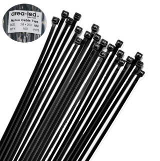 Trytytki opaski zasiskowe kablowe zipy czarne 100 szt 3,6x250