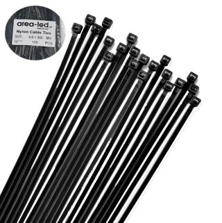 Trytytki opaski zasiskowe kablowe zipy czarne 100 szt 4,8x300