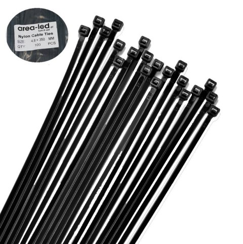 Trytytki opaski zasiskowe kablowe zipy czarne 100 szt 4,8x350