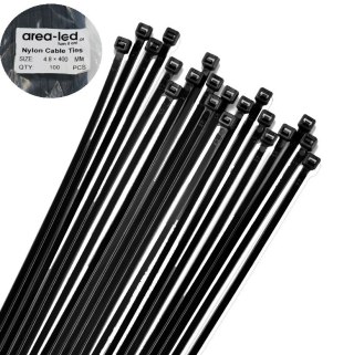 Trytytki opaski zasiskowe kablowe zipy czarne 100 szt 4,8x400