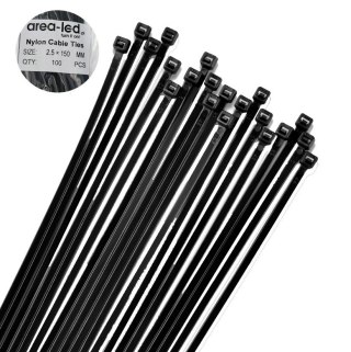 Trytytki opaski zasiskowe kablowe zipy czarne 100szt 2,5x150