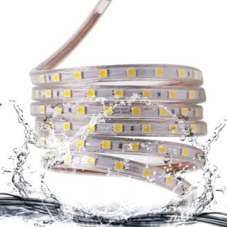 Wąż gumowy taśma LED 2 diody 1mb 12W 6500K 144d/m 1200lm IP67 230V