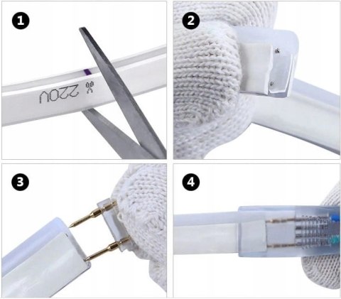 Wąż żelowy Neon LED 1 strona Purple 1mb 7W 120d/m 700lm IP67 230V