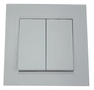 Włącznik wyłącznik przełącznik światła podwójny biały