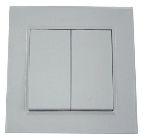 Włącznik wyłącznik przełącznik światła podwójny biały