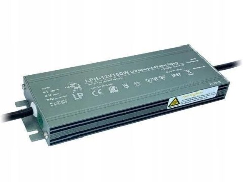 ZASILACZ 12V 150W HERMETYCZNY LPH 150W SLIM IP67