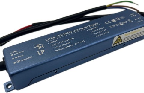 ZASILACZ 200W 12V HERMETYCZNY LPXS200W SLIM IP67