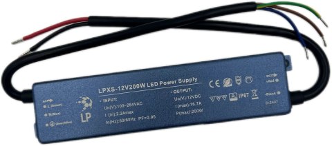 ZASILACZ 200W 12V HERMETYCZNY LPXS200W SLIM IP67
