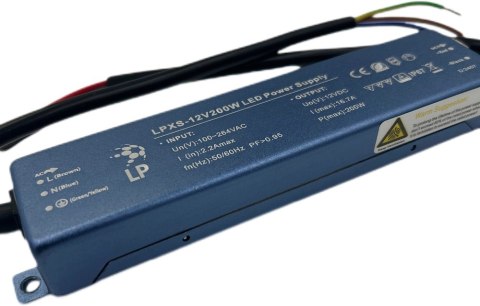 ZASILACZ 200W 12V HERMETYCZNY LPXS200W SLIM IP67