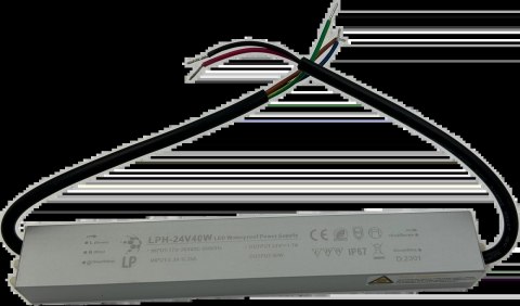 ZASILACZ 40W 24V HERMETYCZNY LPH40W EKSTRA SLIM IP67