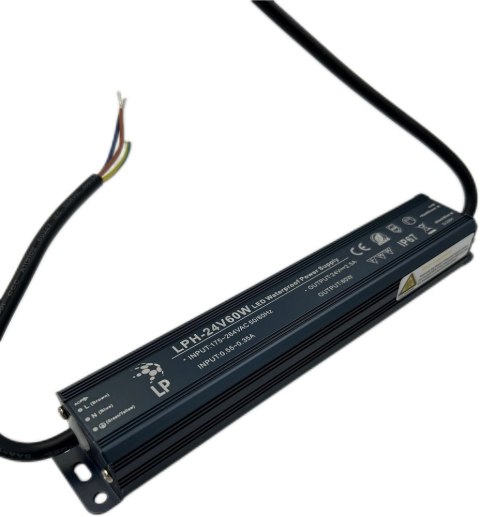 ZASILACZ 60W 24V HERMETYCZNY LPH60W EKSTRA SLIM IP67