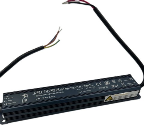 ZASILACZ 60W 24V HERMETYCZNY LPH60W EKSTRA SLIM IP67