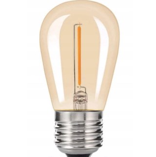 Zestaw girlanda ogrodowa 10m 20pkt + 20szt żarówka 1W ST45 E27 2300K ciepła