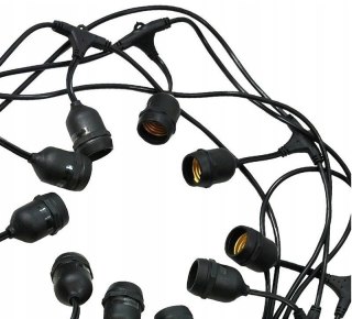 Zestaw girlanda ogrodowa żarówkowa 15m 15pkt + 15szt żarówka vintage retro Edison Filament LED 8W G80 E27 2300K