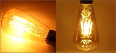 Zestaw girlanda ogrodowa żarówkowa 20m 20pkt + 20szt żarówka LED ST64 E27 Filament 2300K 8W