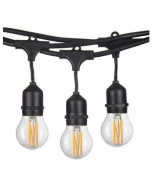 Zestaw girlanda ogrodowa żarówkowa 20m 20pkt+20szt żarówka vintage retro Edison Filament LED 4W G45 E27 2800K