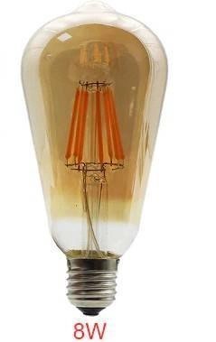 Zestaw girlanda ogrodowa żarówkowa 5m 5pkt + 5 szt żarówka vintage Edison LED 8W ST64 E27 2300K