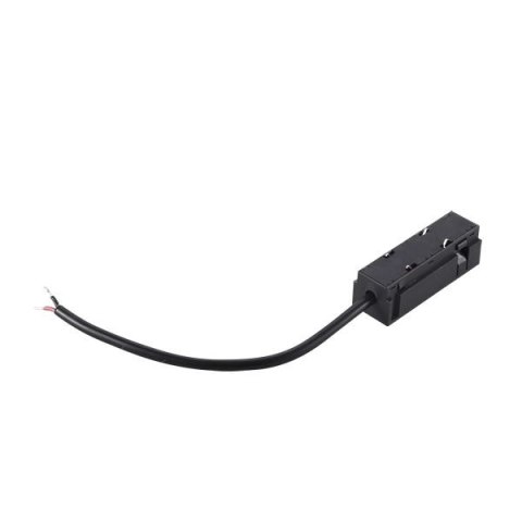 Łącznik końcówka zasilająca jednostronna z przewodem do szyn oświetleniowych magnetycznych 48V czarna