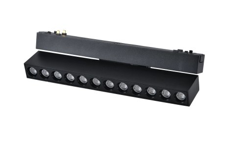 Lampa magnetyczna LED 12W 4000K szynowa liniowa czarna