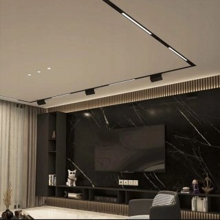 Lampa magnetyczna LED 20W 4000K szynowa liniowa czarna 48V