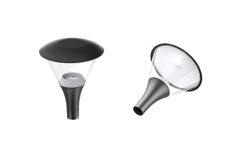 Lampa parkowa latarnia uliczna czarna LED 60W 5000K 6000lm ściemnialna 3w1