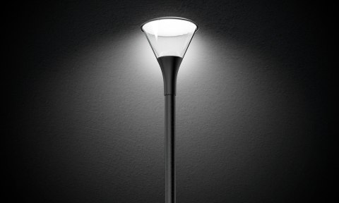 Lampa parkowa latarnia uliczna czarna LED 60W 5000K 6000lm ściemnialna 3w1