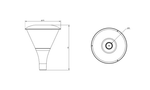 Lampa parkowa latarnia uliczna czarna LED 60W 5000K 6000lm ściemnialna 3w1