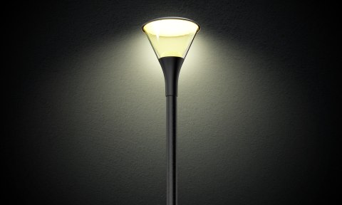 Lampa parkowa latarnia uliczna czarna LED 60W 5000K 6000lm ściemnialna 3w1