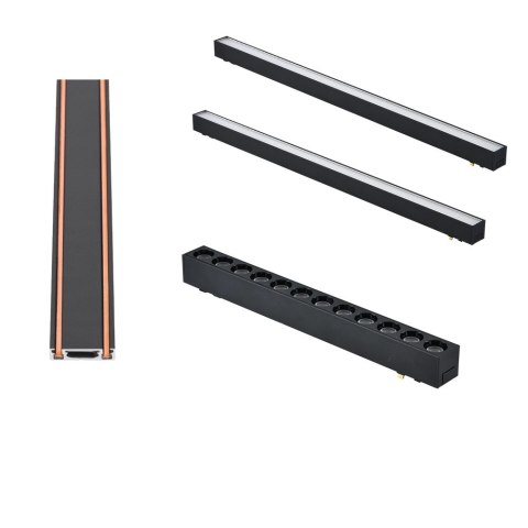 Oświetlenie szynowe magnetyczne listwa szynoprzewód 1x SZYNA 1m 2x 10W 1x 12W magnetyczna