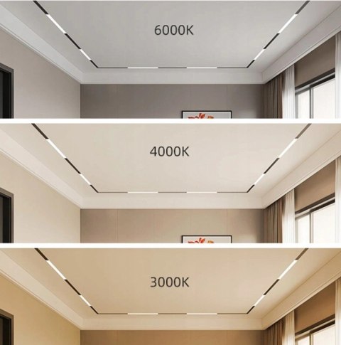 Reflektor Spot Szynowy Magnetyczny LED 10W 4000K 48V Czarny - Nowoczesne Oświetlenie