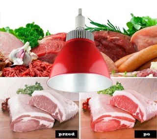 Żarówka E27 LED PAR30 biała 12° 35W czerwona barwa do oświetlenia mięsa i żywności