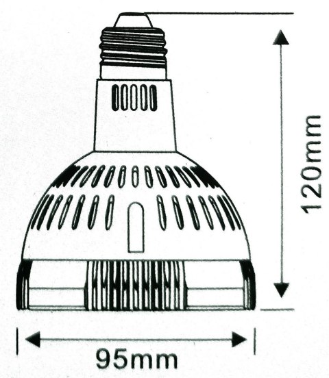 Żarówka E27 LED PAR30 czarna 24° 45W 6000K do doświetlania roślin