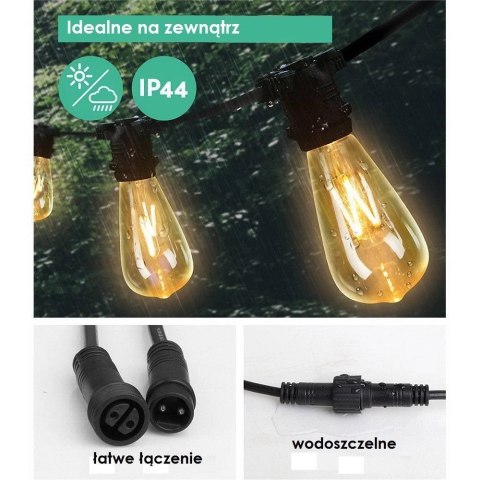 Żarówka LED ST64 E27 Filament 2300K 4W retro typ Edison barwa ciepła