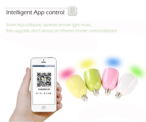 Żarówka LED smart głośnik bluetooth E27 5W biała