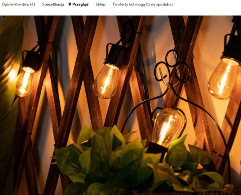Żarówka vintage retro Edison Filament LED 1W ST45 E27 2300K barwa ciepła