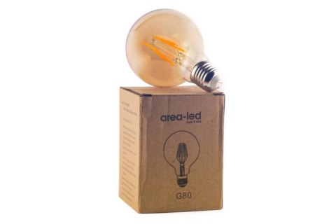 Żarówka vintage retro Edison Filament LED 4W G80 E27 2300K amber barwa ciepła