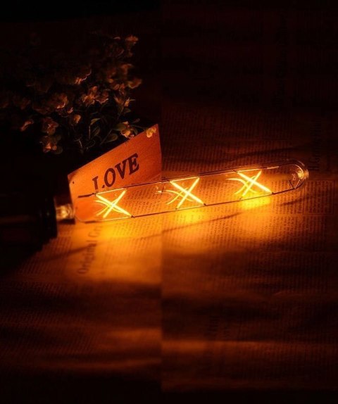 Żarówka vintage retro Edison Filament LED 6W T225 E27 2300K amber barwa ciepła