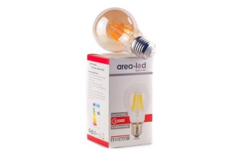Żarówka vintage retro Edison Filament LED 8W A60 E27 2300K amber barwa ciepła