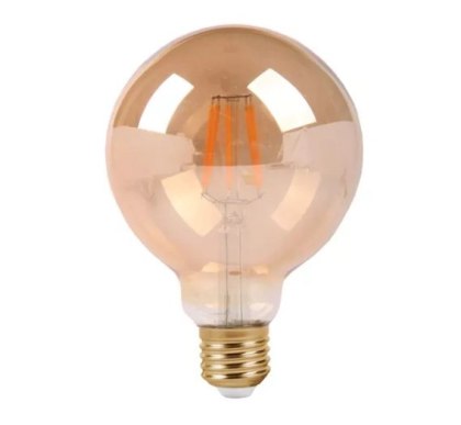 Żarówka vintage retro Edison Filament LED 8W G125 E27 2300K amber barwa ciepła