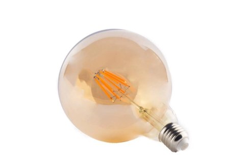 Żarówka vintage retro Edison Filament LED 8W G125 E27 2300K amber barwa ciepła