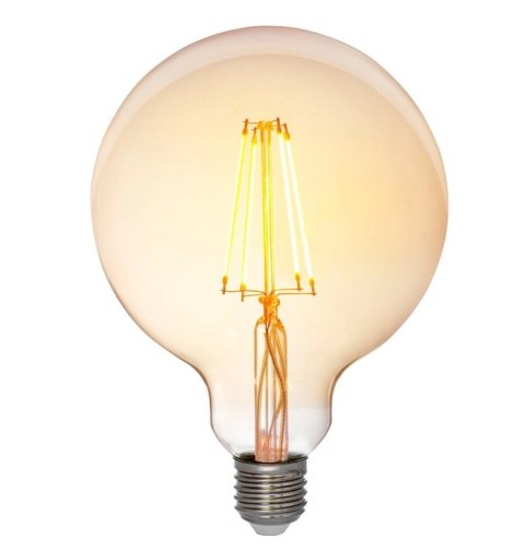 Żarówka vintage retro Edison Filament LED 8W G125 E27 2300K amber barwa ciepła