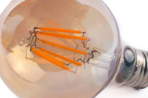 Żarówka vintage retro Edison Filament LED 8W G125 E27 2300K amber barwa ciepła