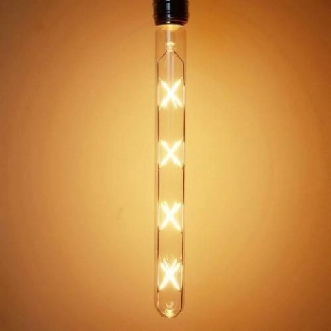 Żarówka vintage retro Edison Filament LED 8W T300 E27 2300K amber barwa ciepła